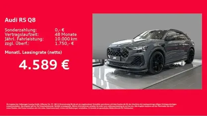Neu Audi Q8 Performance 640 PS (470 kW) 2026 Blau SUV