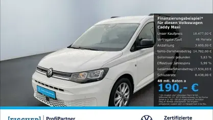 Gebraucht VW Caddy Maxi Life 102 PS (75 kW) 2023 Weiss Van / Kleinbus