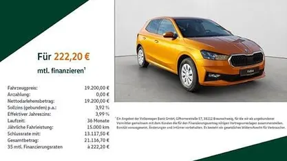 Nouă Skoda Fabia Essence 95 CP (69 kW) 2025 Portocaliu Berlinǎ