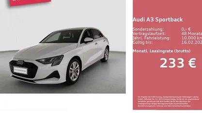 Gletscherweiß metallic Gebraucht 2025 Audi A3 Advanced Plus Limousine | 29.990 € (Fairer Preis)