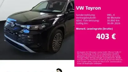 Gebraucht VW Tayron Elegance 204 PS (150 kW) 2025 Grenadillschwarz metallic SUV