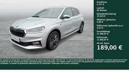 Gebraucht Skoda Fabia Tour 150 PS (110 kW) 2025 Brilliantsilber metallic Kleinwagen