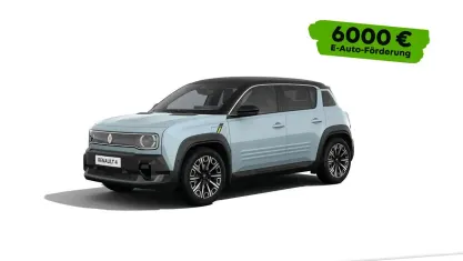 Neu Renault 4 E-Tech Iconic 11 kW (15 PS) 2025 Kumulusblau mit schwarzem dach (blau) SUV