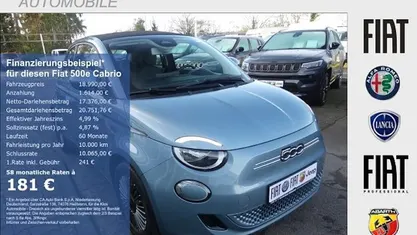 Blau Gebraucht 2021 Fiat 500e Icon Cabrio | 18.990 € (Fairer Preis)