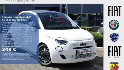Neu Fiat 500C Dolcevita 65 PS (47 kW) 2026 Ice weiss mit blauem verdeck Cabrio