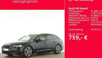 Schwarz Gebraucht 2023 Audi A6 Sport Kombi | 49.889 €