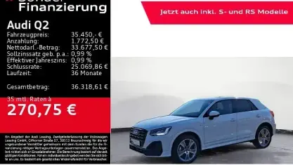 Gebraucht Audi Q2 S-Line 190 PS (139 kW) 2025 Weiß SUV