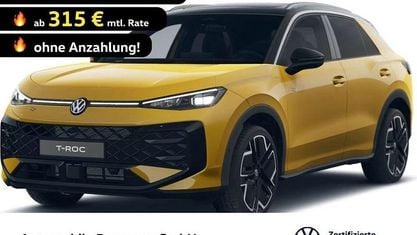 Nowe VW T-Roc R-line 150 KM (110 kW) 2026 Żółty SUV