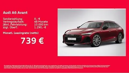 Rot Neu 2026 Audi A6 Ambiente Kombi | 73.857 € (Etwas zu teuer)