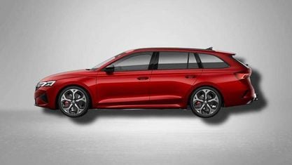 Neu Skoda Octavia RS 265 PS (194 kW) 2025 Cinnamon red metallic Kombi