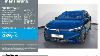 Gebraucht VW ID.7 Pro 210 kW (286 PS) 2025 Blau Kombi