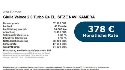 Gebraucht Alfa Romeo Giulia Veloce 280 PS (205 kW) 2023 Grau Limousine