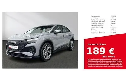 Kieselgrau Gebraucht 2022 Audi Q4 Sportback e-tron Ambiente SUV | 28.880 € (Fairer Preis)