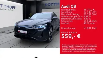 Gebraucht Audi Q8 e-tron S-Line 300 kW (408 PS) 2023 Schwarz SUV