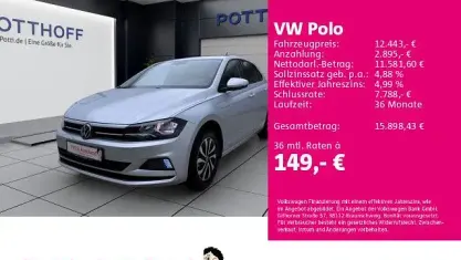 Gebraucht VW Polo Active 90 PS (66 kW) 2021 Reflexsilber metallic Kleinwagen