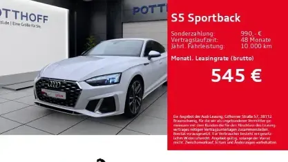 Gebraucht Audi S5 Sportback Sport 341 PS (250 kW) 2022 Ibisweiß Kleinwagen