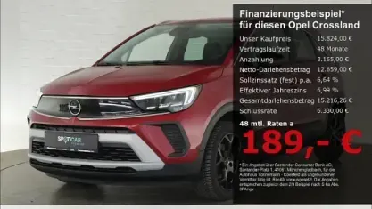 Gebraucht Opel Crossland Elegance 110 PS (80 kW) 2023 Rot SUV