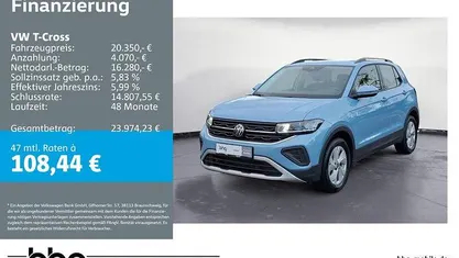 Gebraucht VW T-Cross Life 116 PS (85 kW) 2025 Blau SUV