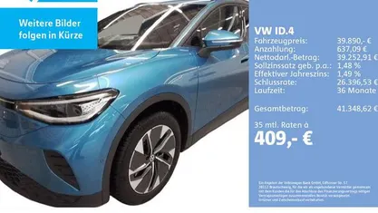 Gebraucht VW ID.4 Pro 210 kW (286 PS) 2025 Costa azul metallic SUV