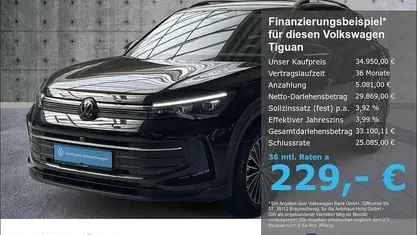 Usata VW Tiguan Life 131 CV (96 kW) 2025 Nero SUV