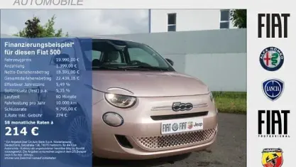 Neu Fiat 500 Icon 65 PS (47 kW) 2026 Rose gold metallic Limousine