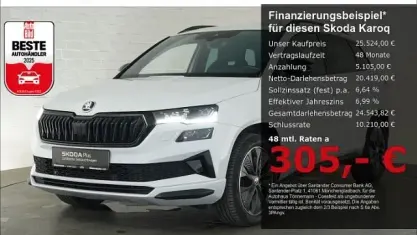 Gebraucht Skoda Karoq SportLine 150 PS (110 kW) 2023 Moonweiß SUV