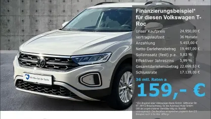 Nowe VW T-Roc Life 116 KM (85 kW) 2025 Szary SUV
