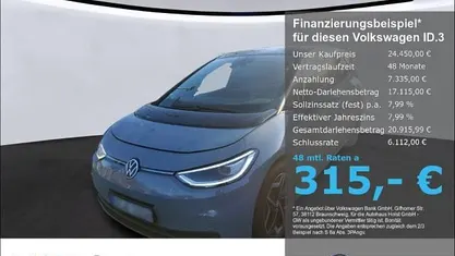 Gebraucht VW ID.3 Pro Performance 150 kW (204 PS) 2022 Grau Kleinwagen
