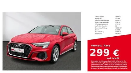 Usata Audi A3 S-Line 150 CV (110 kW) 2023 Rosso Berlina