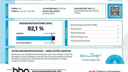 Second-hand Audi e-tron GT quattro Ambiente 350 kW (476 CP) 2022 Verde Berlinǎ