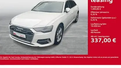 Używany Audi A6 Sport 265 KM (194 kW) 2023 Biały Kombi