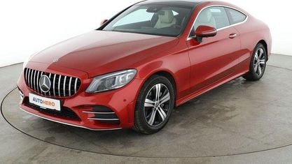 Second-hand Mercedes C220 AMG line 194 CP (142 kW) 2019 Roșu Coupe