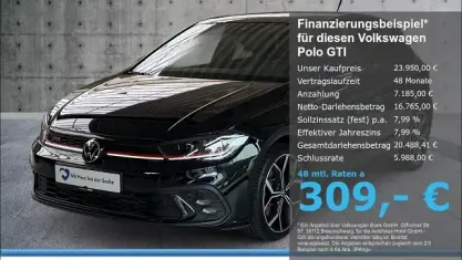 Gebraucht VW Polo GTI 207 PS (152 kW) 2022 Schwarz Kleinwagen