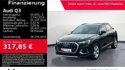 Gebraucht Audi Q3 Advanced 150 PS (110 kW) 2025 Schwarz SUV