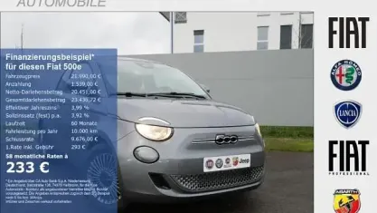 Occasion Fiat 500e Icon 87 kW (119 ch) 2022 Noir Berline