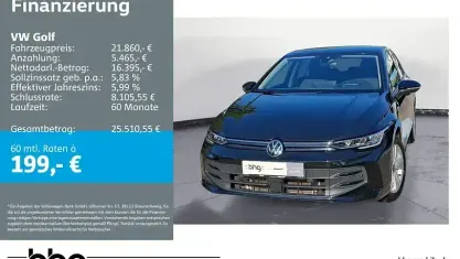 Gebraucht VW Golf VIII Life 116 PS (85 kW) 2025 Grenadillschwarz metallic Limousine