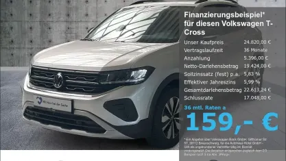 Nuova VW T-Cross Goal 95 CV (69 kW) 2025 Nero SUV