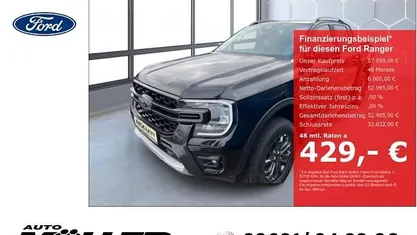Nuova Ford Ranger Wildtrack 205 CV (150 kW) 2026 Nero Pick-up
