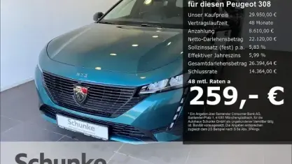 Uusi Peugeot 308 SW Style 136 HP (100 kW) 2025 Sininen Farmari