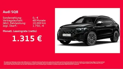 Ny Audi SQ8 Ambiente 507 HK (372 kW) 2026 Sort SUV