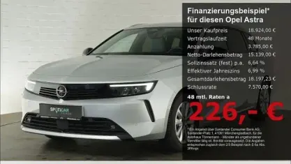 Gebraucht Opel Astra Elegance 131 PS (96 kW) 2023 Silber Kleinwagen