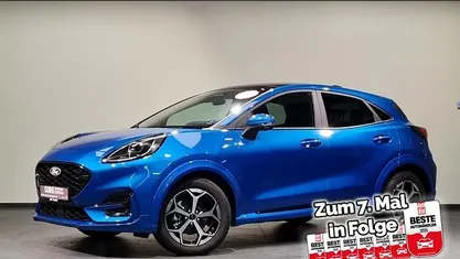 Blau, desert island blue metallic Gebraucht 2025 Ford Puma ST-Line SUV | 27.990 € (Fairer Preis)