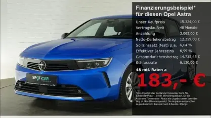 Gebraucht Opel Astra Edition 131 PS (96 kW) 2022 Blau Limousine