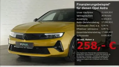 Gebraucht Opel Astra 181 PS (133 kW) 2023 Kult geld (metallic) Kleinwagen