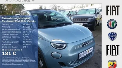 Blau Gebraucht 2021 Fiat 500e Icon Cabrio | 18.990 € (Fairer Preis)