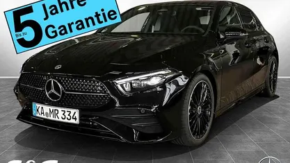 Metalliclack kosmosschwarz Gebraucht 2025 Mercedes A180 AMG Limousine | 33.749 € (Fairer Preis)