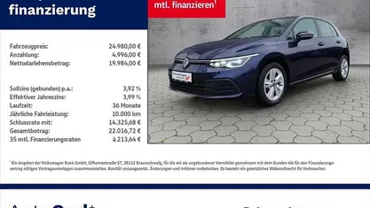 Atlantic blue metallic Gebraucht 2022 VW Golf VIII Life Limousine | 24.980 € (Fairer Preis)