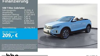 Gebraucht VW T-Roc Cabriolet Style 110 PS (80 kW) 2022 Cabrio