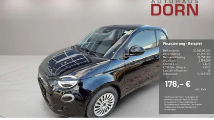 Onyx schwarz Gebraucht 2023 Fiat 500e Limousine | 21.990 €