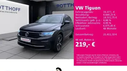 Gebraucht VW Tiguan United 150 PS (110 kW) 2021 Schwarz SUV